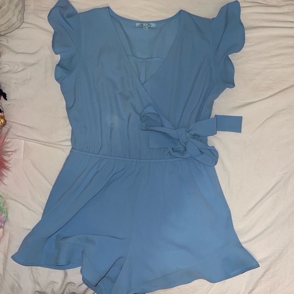 Blue boutique romper